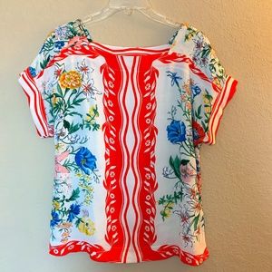 Anthropologie Maeve Floral Top Sz S